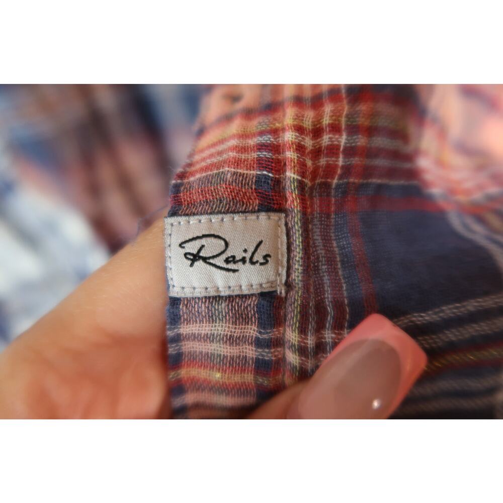 Rails White Sky Mauve Set Of 2 Plaid Flannel Slee… - image 8